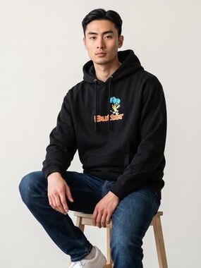 Butter Goods Black Graphic Cherub Skate Hoodie